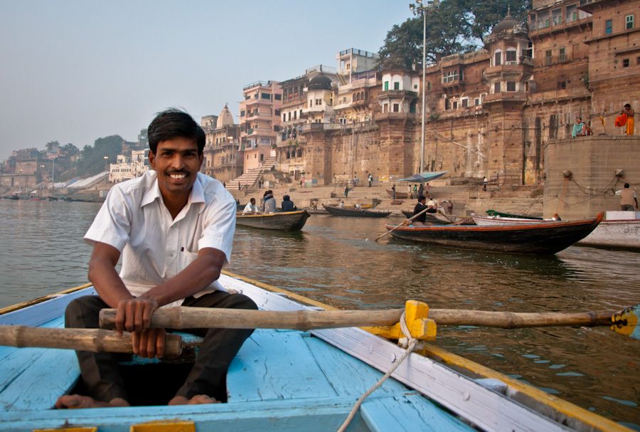 Paseo en barca por el Ganges